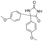 5,5-BIS-(4-METHOXY-PHENYL)-IMIDAZOLIDINE-2,4-DIONE Struktur