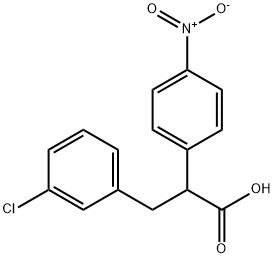 3-(3-CHLOROPHENYL)-2-(4-NITROPHENYL)PROPANOIC ACID Struktur