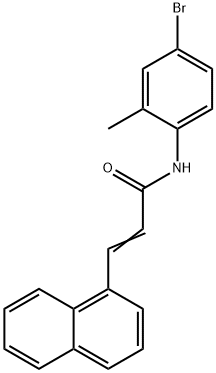 N-(4-BROMO-2-METHYLPHENYL)-3-(1-NAPHTHYL)ACRYLAMIDE Struktur