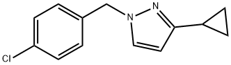 1-(4-CHLOROBENZYL)-3-CYCLOPROPYL-1H-PYRAZOLE Struktur