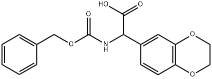 2-([(BENZYLOXY)CARBONYL]AMINO)-2-(2,3-DIHYDRO-1,4-BENZODIOXIN-6-YL)ACETIC ACID Struktur