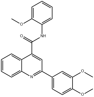 2-(3,4-DIMETHOXYPHENYL)-N-(2-METHOXYPHENYL)QUINOLINE-4-CARBOXAMIDE Struktur