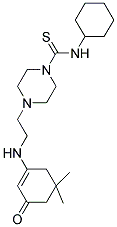 N-CYCLOHEXYL-4-(2-(5,5-DIMETHYL-3-OXOCYCLOHEX-1-ENYLAMINO)ETHYL)PIPERAZINE-1-CARBOTHIOAMIDE Struktur