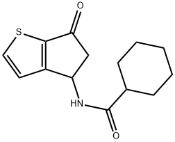 N-(6-OXO-5,6-DIHYDRO-4H-CYCLOPENTA[B]THIOPHEN-4-YL)CYCLOHEXANECARBOXAMIDE Struktur