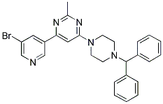 4-(4-BENZHYDRYL-PIPERAZIN-1-YL)-6-(5-BROMO-PYRIDIN-3-YL)-2-METHYL-PYRIMIDINE Struktur