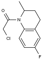 2-CHLORO-1-(6-FLUORO-2-METHYL-3,4-DIHYDRO-2H-QUINOLIN-1-YL)-ETHANONE Struktur