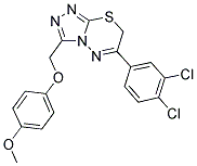 6-(3,4-DICHLOROPHENYL)-3-[(4-METHOXYPHENOXY)METHYL]-7H-[1,2,4]TRIAZOLO[3,4-B][1,3,4]THIADIAZINE Struktur