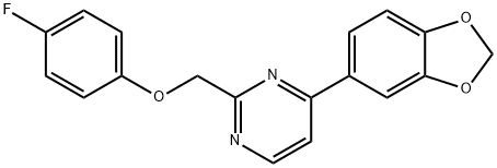 4-(1,3-BENZODIOXOL-5-YL)-2-[(4-FLUOROPHENOXY)METHYL]PYRIMIDINE Struktur