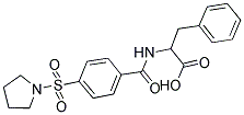 3-PHENYL-2-([4-(PYRROLIDIN-1-YLSULFONYL)BENZOYL]AMINO)PROPANOIC ACID Struktur