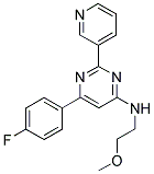 6-(4-FLUOROPHENYL)-N-(2-METHOXYETHYL)-2-PYRIDIN-3-YLPYRIMIDIN-4-AMINE Struktur