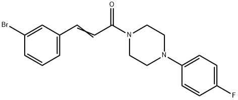 3-(3-BROMOPHENYL)-1-[4-(4-FLUOROPHENYL)PIPERAZINO]-2-PROPEN-1-ONE Struktur