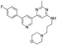 (6-[5-(4-FLUORO-PHENYL)-PYRIDIN-3-YL]-2-METHYL-PYRIMIDIN-4-YL)-(3-MORPHOLIN-4-YL-PROPYL)-AMINE Struktur