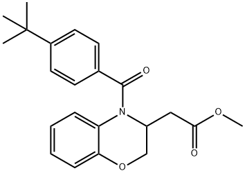 METHYL 2-(4-[4-(TERT-BUTYL)BENZOYL]-3,4-DIHYDRO-2H-1,4-BENZOXAZIN-3-YL)ACETATE Struktur