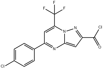 5-(4-CHLORO-PHENYL)-7-TRIFLUOROMETHYL-PYRAZOLO[1,5-A]PYRIMIDINE-2-CARBONYL CHLORIDE Struktur