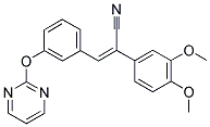 (Z)-2-(3,4-DIMETHOXYPHENYL)-3-[3-(2-PYRIMIDINYLOXY)PHENYL]-2-PROPENENITRILE Struktur