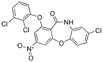 8-CHLORO-1-(2,3-DICHLOROPHENOXY)-3-NITRODIBENZO[B,F][1,4]OXAZEPIN-11(10H)-ONE Struktur