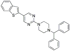 2-(4-BENZHYDRYL-PIPERAZIN-1-YL)-5-BENZO[B]THIOPHEN-2-YL-PYRIMIDINE