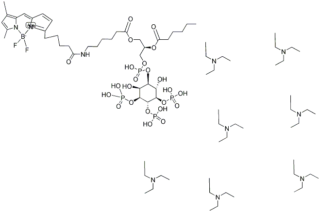 BODIPY(R) FL C5, C6-PHOSPHATIDYLINOSITOL 3,4,5-TRIPHOSPHATE, HEPTA(TRIETHYLAMMONIUM) SALT Struktur