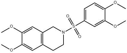 2-[(3,4-DIMETHOXYPHENYL)SULFONYL]-6,7-DIMETHOXY-1,2,3,4-TETRAHYDROISOQUINOLINE Struktur