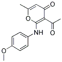 3-ACETYL-2-(4-METHOXY-PHENYLAMINO)-6-METHYL-PYRAN-4-ONE Struktur