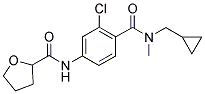 N-(2-CYCLOPROPYLMETHYL)-N-METHYL-4-(TETRAHYDROFURAN-2-YLCARBONYLAMINO)-2-CHLOROBENZAMIDE Struktur