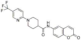 N-(1-METHYLPIPERIDIN-4-YL)-N-(2-OXO-1-BENZOPYRAN-6-YL)-1-(5-(TRIFLUOROMETHYL)PYRIDIN-2-YL)PIPERIDINE-4-CARBOXAMIDE Struktur