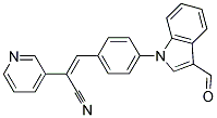 (Z)-3-[4-(3-FORMYL-1H-INDOL-1-YL)PHENYL]-2-(3-PYRIDINYL)-2-PROPENENITRILE Struktur