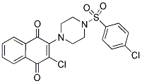 2-CHLORO-3-{4-[(4-CHLOROPHENYL)SULFONYL]PIPERAZIN-1-YL}NAPHTHOQUINONE Struktur