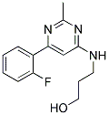 3-([6-(2-FLUOROPHENYL)-2-METHYLPYRIMIDIN-4-YL]AMINO)PROPAN-1-OL Struktur