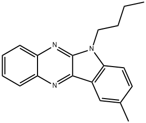 6-BUTYL-9-METHYL-6H-INDOLO[2,3-B]QUINOXALINE Struktur