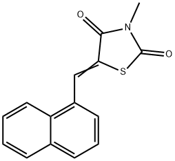 3-METHYL-5-[(Z)-1-NAPHTHYLMETHYLIDENE]-1,3-THIAZOLANE-2,4-DIONE Struktur