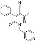 3-METHYL-6-OXO-5-PHENYL-1-PYRIDIN-4-YLMETHYL-1,6-DIHYDRO-PYRIDAZINE-4-CARBONITRILE Struktur