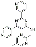 N-[(5-METHYLPYRIMIDIN-2-YL)METHYL]-2-PYRIDIN-3-YL-6-PYRIDIN-4-YLPYRIMIDIN-4-AMINE Struktur