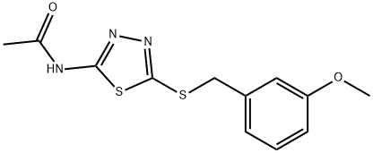 N-(5-[(3-METHOXYBENZYL)SULFANYL]-1,3,4-THIADIAZOL-2-YL)ACETAMIDE Struktur