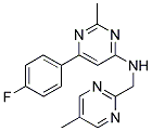 6-(4-FLUOROPHENYL)-2-METHYL-N-[(5-METHYLPYRIMIDIN-2-YL)METHYL]PYRIMIDIN-4-AMINE Struktur