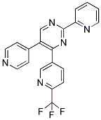 2-(PYRIDIN-2-YL)-5-(PYRIDIN-4-YL)-4-(6-(TRIFLUOROMETHYL)PYRIDIN-3-YL)PYRIMIDINE Struktur