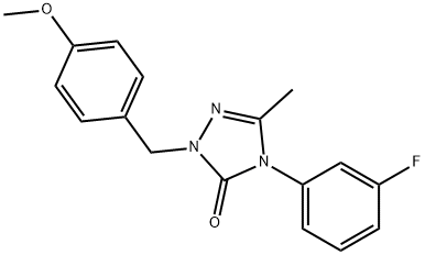 4-(3-FLUOROPHENYL)-2-(4-METHOXYBENZYL)-5-METHYL-2,4-DIHYDRO-3H-1,2,4-TRIAZOL-3-ONE Struktur