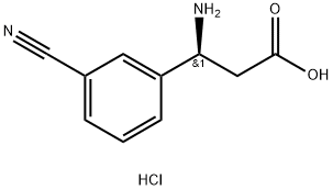 (S)-3-AMINO-3-(3-CYANO-PHENYL)-PROPANOIC ACID HYDROCHLORIDE Struktur