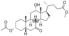 5-BETA-CHOLANIC ACID-3-ALPHA, 12-ALPHA-DIOL-7-ONE-3-ACETATE-METHYL ESTER Struktur