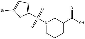 1-[(5-BROMOTHIEN-2-YL)SULFONYL]PIPERIDINE-3-CARBOXYLIC ACID Struktur