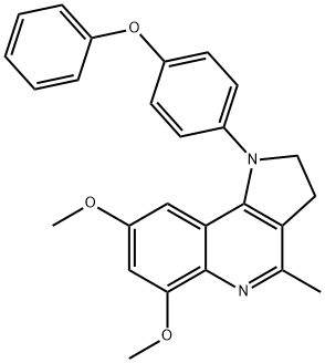 4-(6,8-DIMETHOXY-4-METHYL-2,3-DIHYDRO-1H-PYRROLO[3,2-C]QUINOLIN-1-YL)PHENYL PHENYL ETHER Struktur