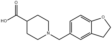 1-((2,3-DIHYDROBENZOFURAN-5-YL)METHYL)PIPERIDINE-4-CARBOXYLIC ACID Struktur