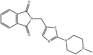 2-([2-(4-METHYLPIPERAZINO)-1,3-THIAZOL-5-YL]METHYL)-1H-ISOINDOLE-1,3(2H)-DIONE Struktur