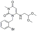 1-(2-BROMOBENZYL)-6-[(2,2-DIMETHOXYETHYL)AMINO]-3-METHYLPYRIMIDINE-2,4(1H,3H)-DIONE Struktur