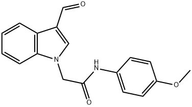 2-(3-FORMYL-INDOL-1-YL)-N-(4-METHOXY-PHENYL)-ACETAMIDE Struktur