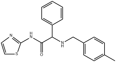 2-[(4-METHYLBENZYL)AMINO]-2-PHENYL-N-(1,3-THIAZOL-2-YL)ACETAMIDE Struktur