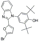 4-(2-(5-BROMOFURAN-2-YL)-1H-BENZO[D]IMIDAZOL-1-YL)-2,6-DITERT-BUTYLPHENOL Struktur