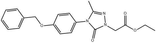 ETHYL 2-(4-[4-(BENZYLOXY)PHENYL]-3-METHYL-5-OXO-4,5-DIHYDRO-1H-1,2,4-TRIAZOL-1-YL)ACETATE Struktur