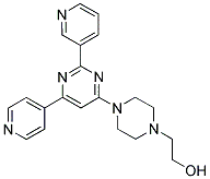 2-[4-(2-PYRIDIN-3-YL-6-PYRIDIN-4-YLPYRIMIDIN-4-YL)PIPERAZIN-1-YL]ETHANOL Struktur