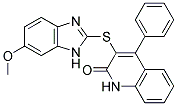 3-[(6-METHOXY-1H-BENZIMIDAZOL-2-YL)THIO]-4-PHENYLQUINOLIN-2(1H)-ONE Struktur